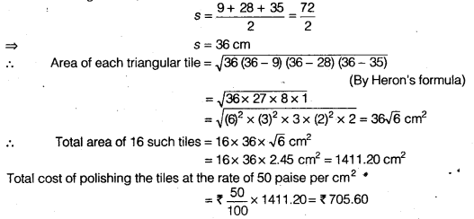 NCERT Solutions for Class 9 Maths Chapter 7 Heron's Formula 7.2 8a